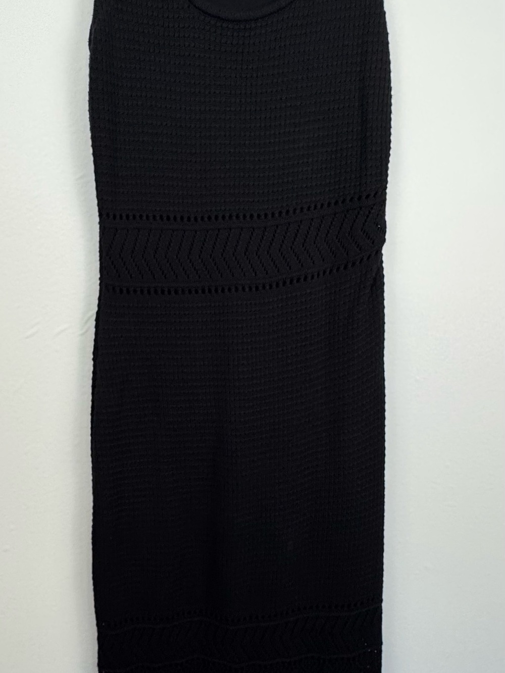 Z Supply Black Knit Sweater Tank Dress Size Medium Sleeveless Midi Maxi Cover Up - Picture 5 of 14